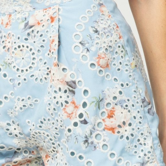 Floral Eyelet Shorts NWT - Picture 2 of 6